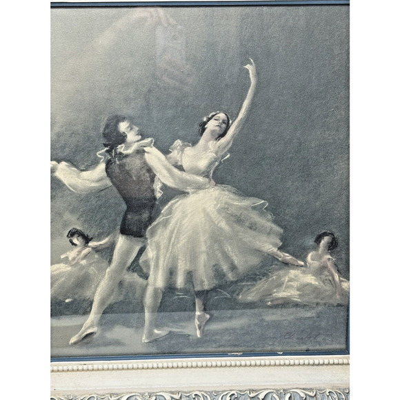 2 Vintage Ballet Painting - Raymond Charlot 22.5 x 20.5 - Picture 5 of 6